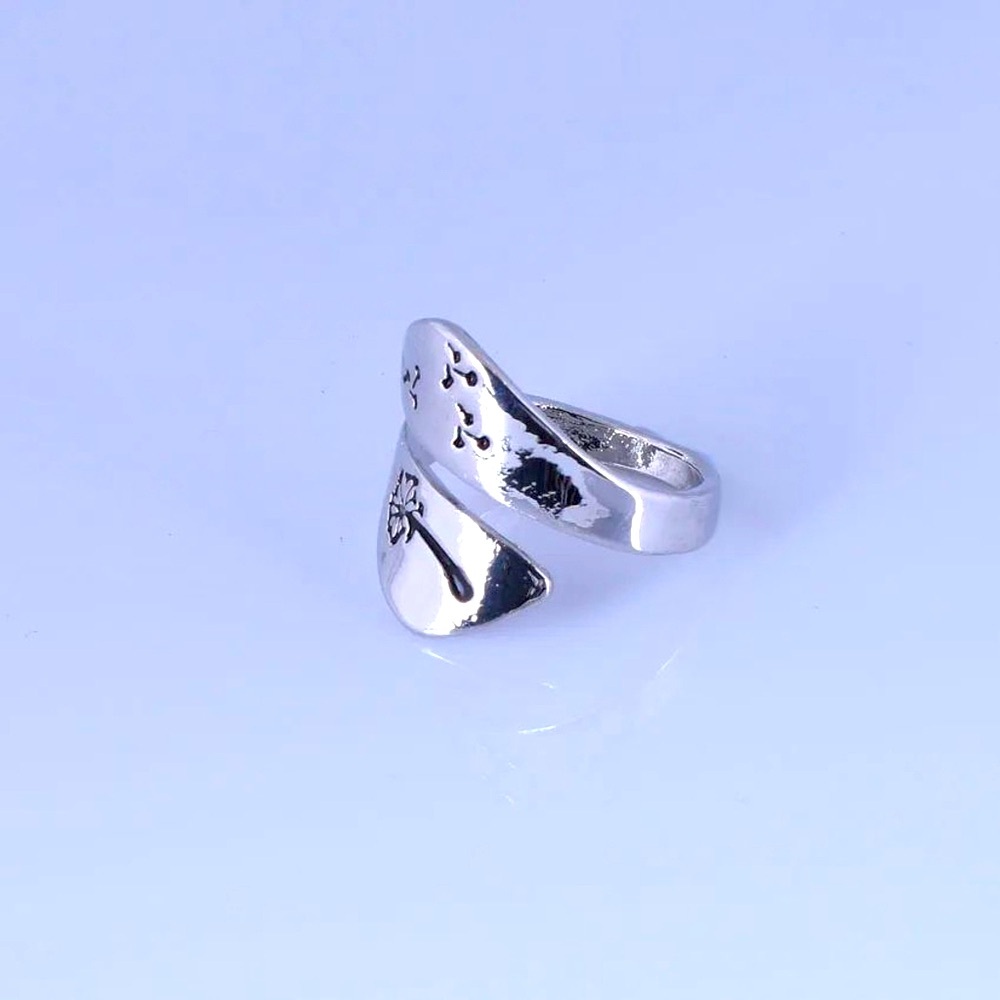 NEW Engraved Dandelion Wrap Ring 925 Sterling Silver - Picture 11 of 13
